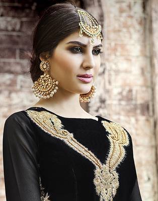 Black embroidered georgette salwar 2