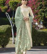 White jacquard jacquard salwar