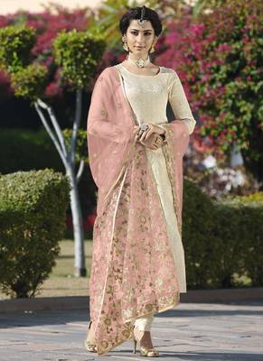 White jacquard jacquard salwar 1