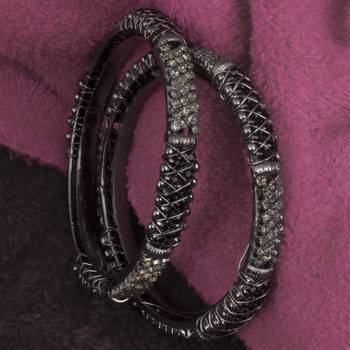 Alluring   Silver Oxisidied  Brass Bangles  For Woman & Girls 2