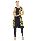 Blue printed rayon party wear kurtis