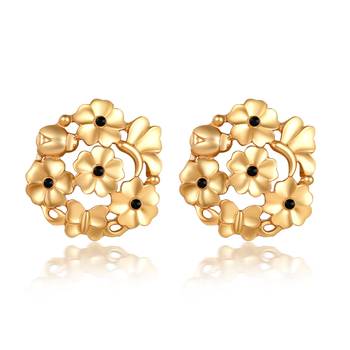 Gold cubic zirconia earrings 1
