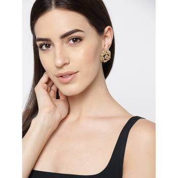 Gold cubic zirconia earrings 2