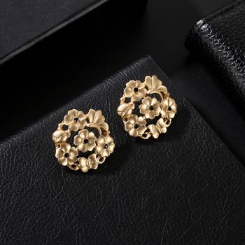 Gold cubic zirconia earrings 3