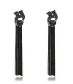 Black cubic zirconia earrings