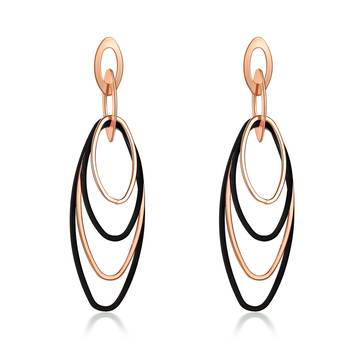 Black cubic zirconia earrings 1