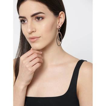 Black cubic zirconia earrings 2