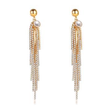 Gold pearl earrings 1