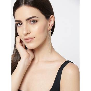 Gold pearl earrings 2