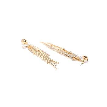 Gold pearl earrings 4