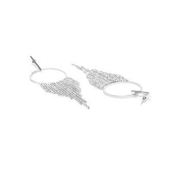 Silver cubic zirconia earrings 4