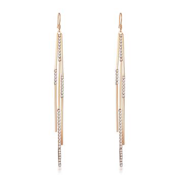 Gold cubic zirconia earrings 1