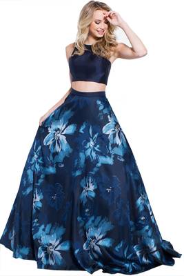 Multicolor Printed Satin Semi Stitched Lehenga 1