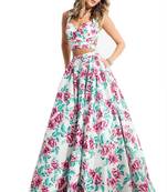 Multicolor Printed Satin Semi Stitched Lehenga