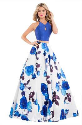 Multicolor Printed Satin Semi Stitched Lehenga 1