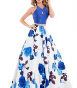 Multicolor Printed Satin Semi Stitched Lehenga