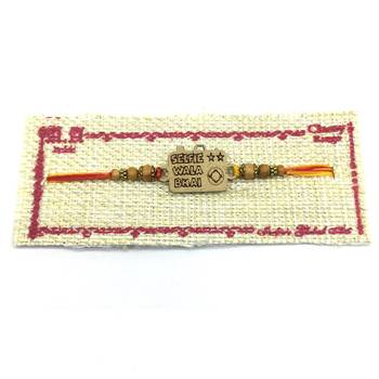 Wood Camera Designer Selfie Wala Bhai Slogan Beads Multicolor Thread Rakhi For Men/ Brotherya/ Bro 2