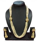 White Gold Plated Polish Designer Ethnic Traditional Contemproray Necklace