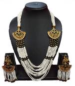Gold Plated Polish Black Designer Kundan Ethnic Traditional Contemporary Fashion Necklace