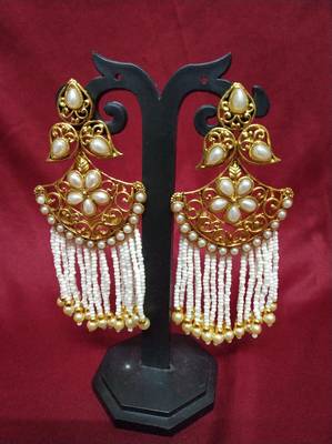 Gold Plated Polish White Designer Kundan Ethnic Traditional Contemporary Fashion Necklace 3