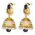 Ethnic Indian Bollywood Jewelry Set Golden Pearl Polki Jhumka Earrings Set