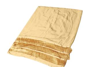 Cream Plain Georgette Saree With Blouse 7
