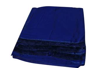 Blue Plain Georgette Saree With Blouse 6