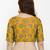 Designer Yellow  Jequard Fabric Elbow Sleeve Blouse