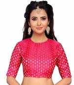 Designer Pink Banarasi Silk blouse