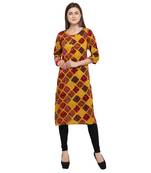 Multicolor printed rayon party wear kurtis