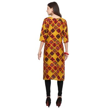 Multicolor printed rayon party wear kurtis 4
