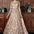 Ivory  colour crystals net anarkali 