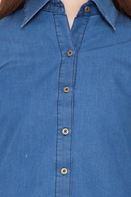 Blue plain cotton kurtas and kurtis 5