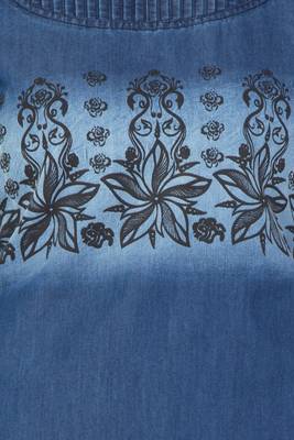 Blue printed cotton kurtas and kurtis 5