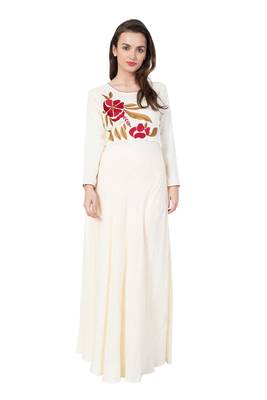 White embroidered rayon kurtas and kurtis 1