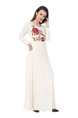 White embroidered rayon kurtas and kurtis 3