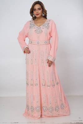 Dubai Kaftan Women Dress Long Gown Farasha Morocco Wear 2