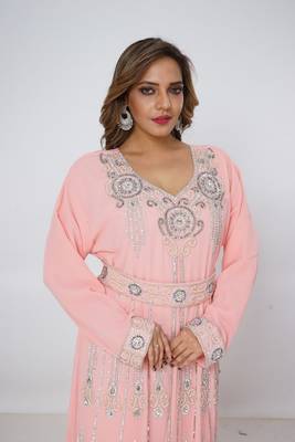 Dubai Kaftan Women Dress Long Gown Farasha Morocco Wear 3