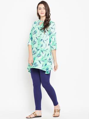 Shree Women Teal Rayon Printed Tunic 4
