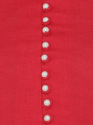 Shree Women Red Cotton Solid Tunic 5