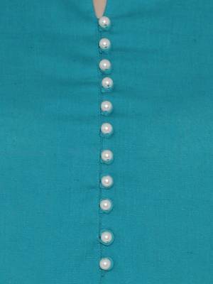 Shree Women Teal Cotton Solid Tunic 5