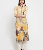 Shree Women Mustard Liva Printed Kurta