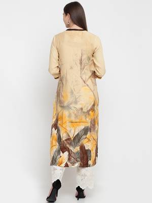 Shree Women Mustard Liva Printed Kurta 2