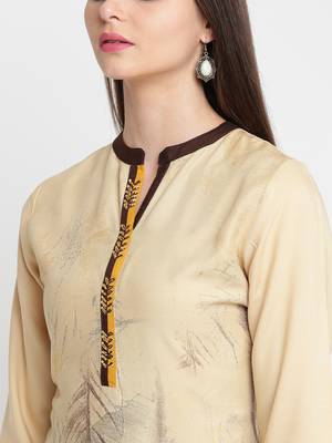 Shree Women Mustard Liva Printed Kurta 5