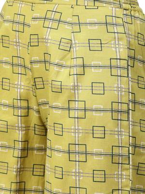 Shree Women Brown & Corn Yellow Cotton Printed Kurta Set 5