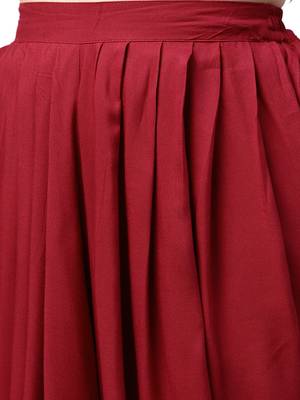 Shree Women Mehendi Green & Maroon Dupion  Solid Kurta Set 5
