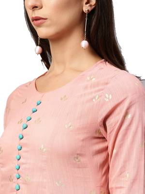 Shree Women Pink Poly Viscose Printed Dress 5