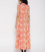 Shree Women Peach Rayon Printed Dress