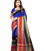 multicolor woven banarasi saree with blouse