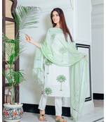 Sage Green Tree Print Suit Set